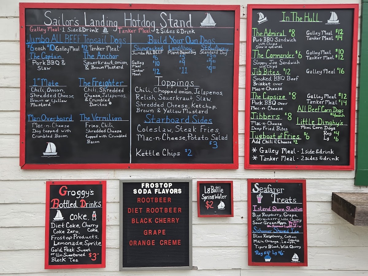 Sailor's Landing Hotdog Stand Photo Menu 1