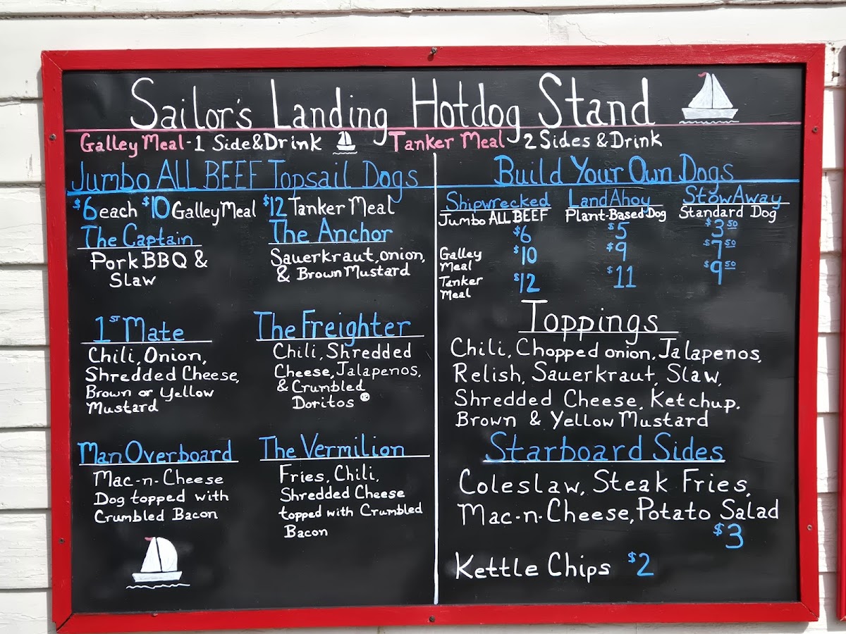 Sailor's Landing Hotdog Stand Photo Menu 2