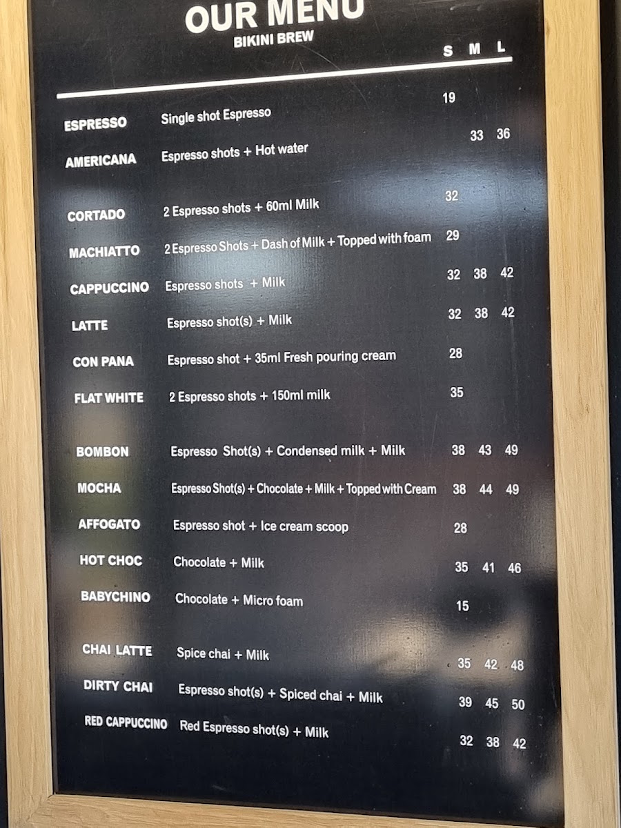 Bikini brew Photo Menu 6