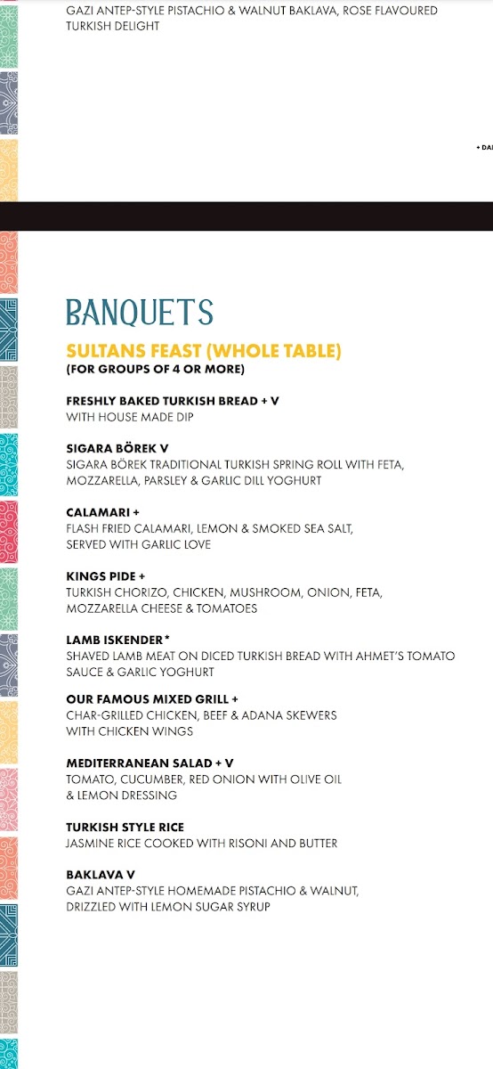 Ahmet's Turkish Restaurant Photo Menu 10