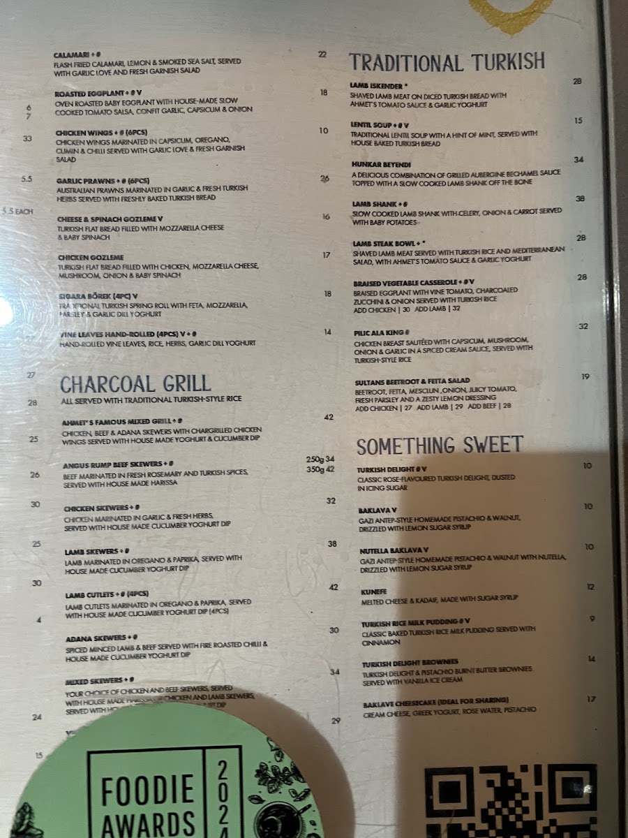 Ahmet's Turkish Restaurant Photo Menu 5