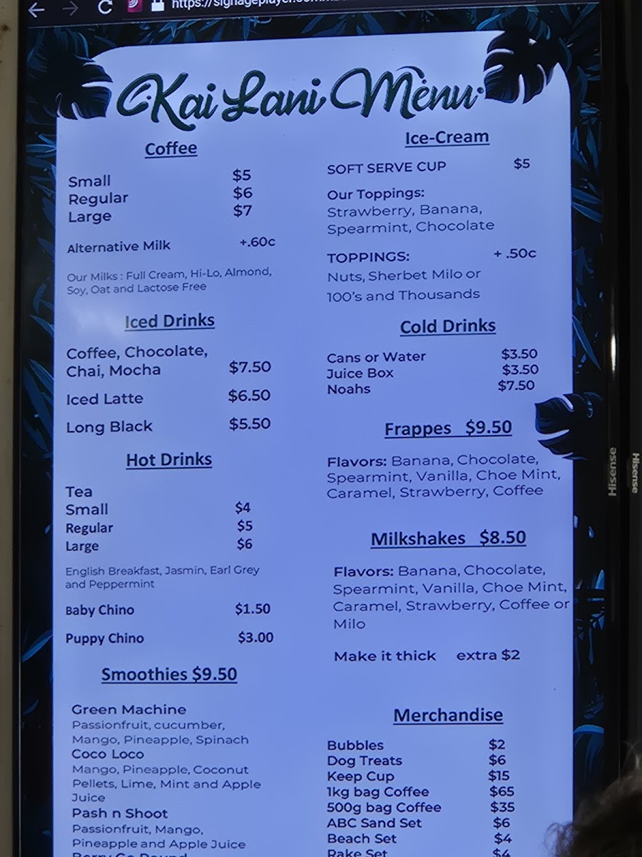 Kai Lani Cafe Photo Menu 2