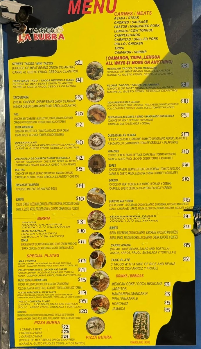 Tacos La Burra LLC Photo Menu 1