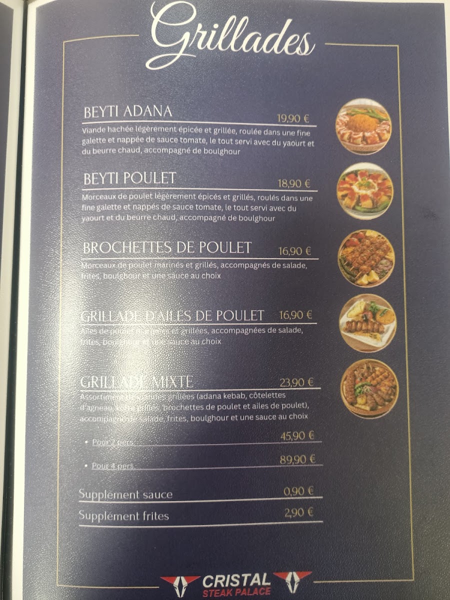 Cristal Steak Palace Photo Menu 2