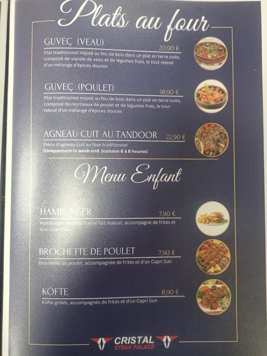 Cristal Steak Palace Photo Menu 3
