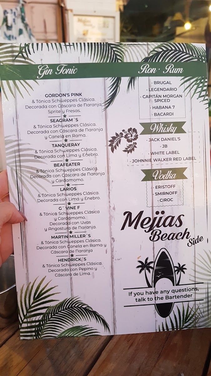 Mejias Beach Photo Menu 10