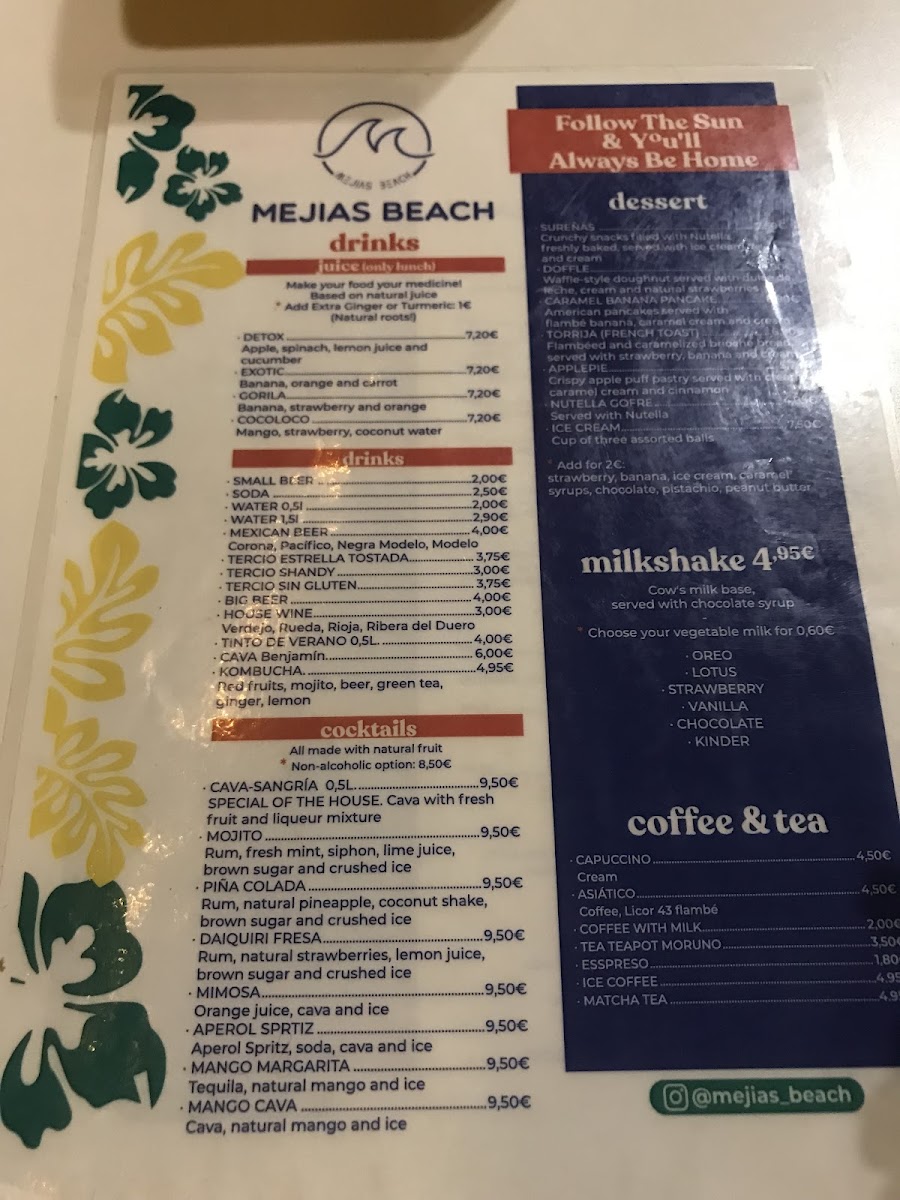 Mejias Beach Photo Menu 8