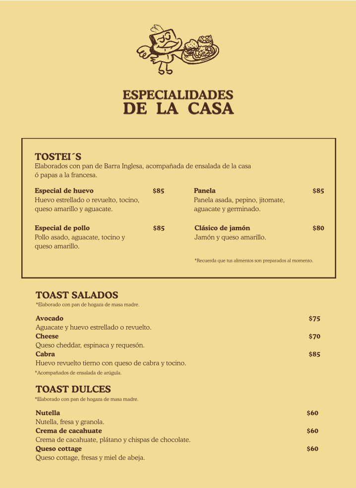 Tostei Desayunos & Café Photo Menu 4