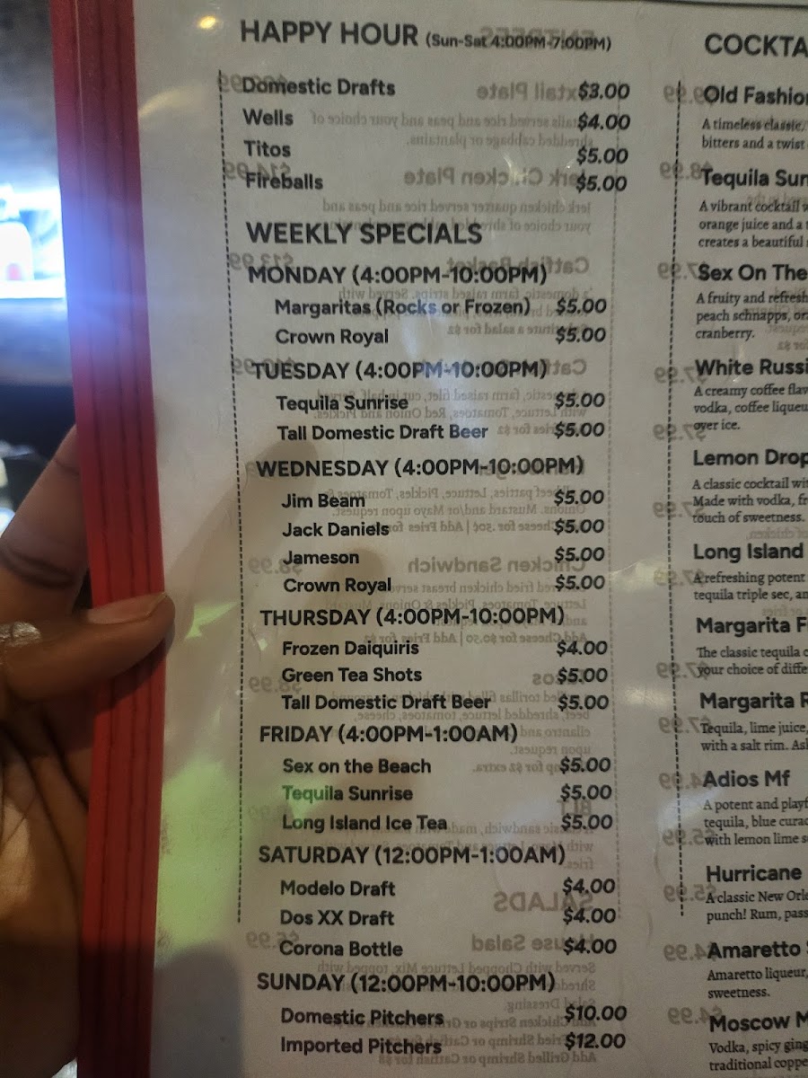 Cooper's Bar & Grill Photo Menu 1