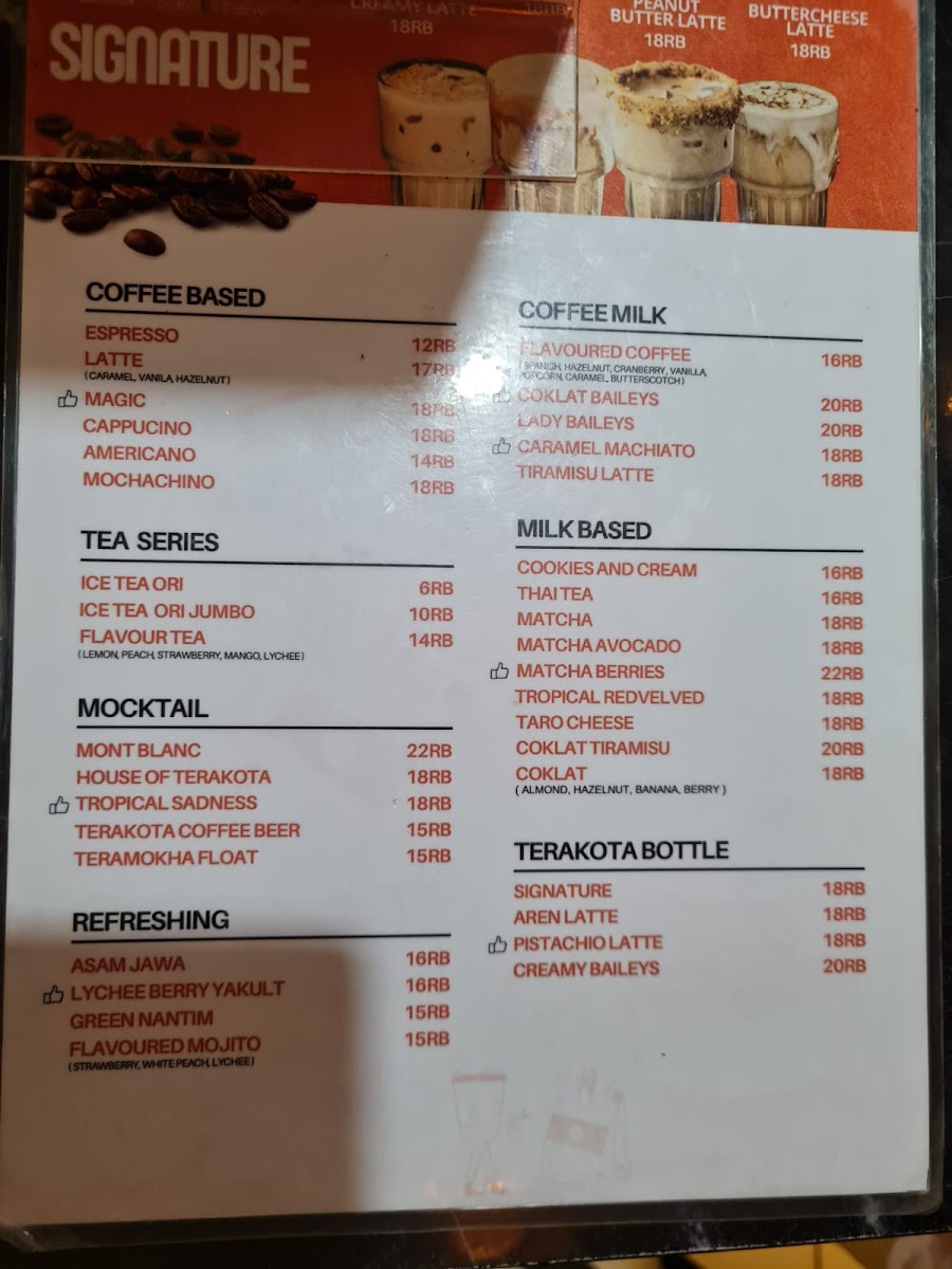 Terakota Coffee and Eatery Photo Menu 9