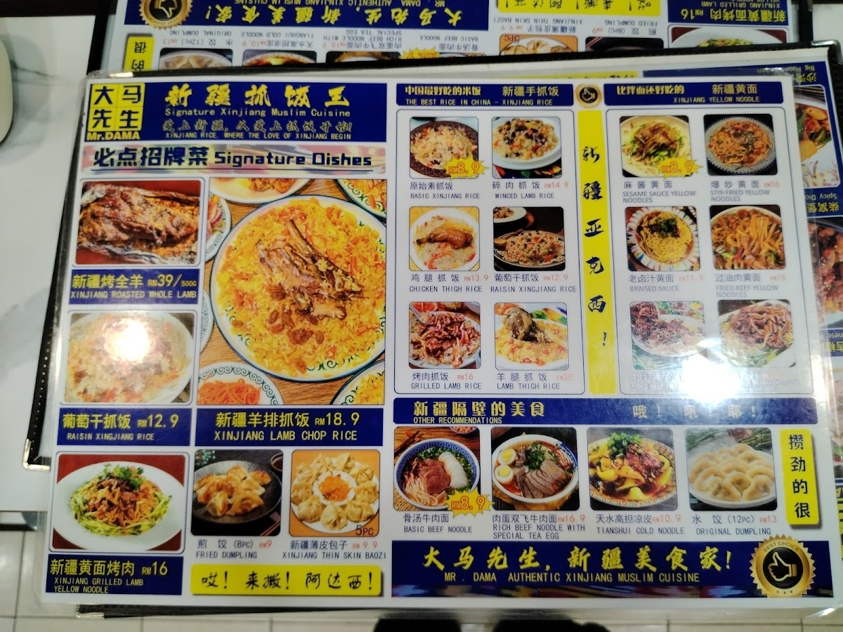 Mr Dama Authentic Xinjiang Muslim Cuisine Photo Menu 9