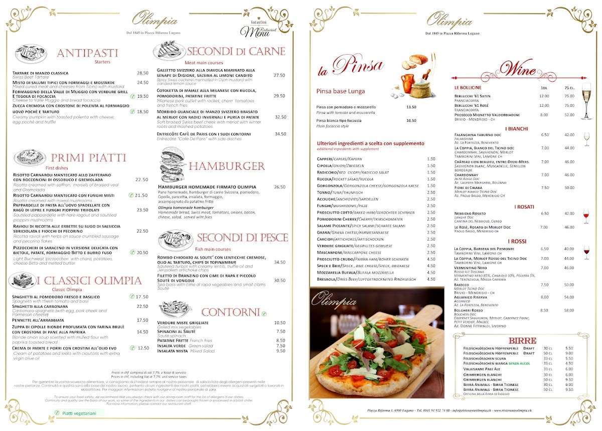 Bar Ristorante Olimpia 1845 Photo Menu 1