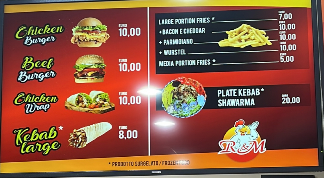 R & M kebab Reza Halal Sorrento Photo Menu 2