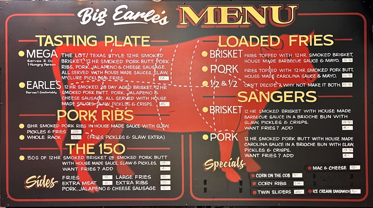 Big Earle's Roadhouse Barbecue Photo Menu 3