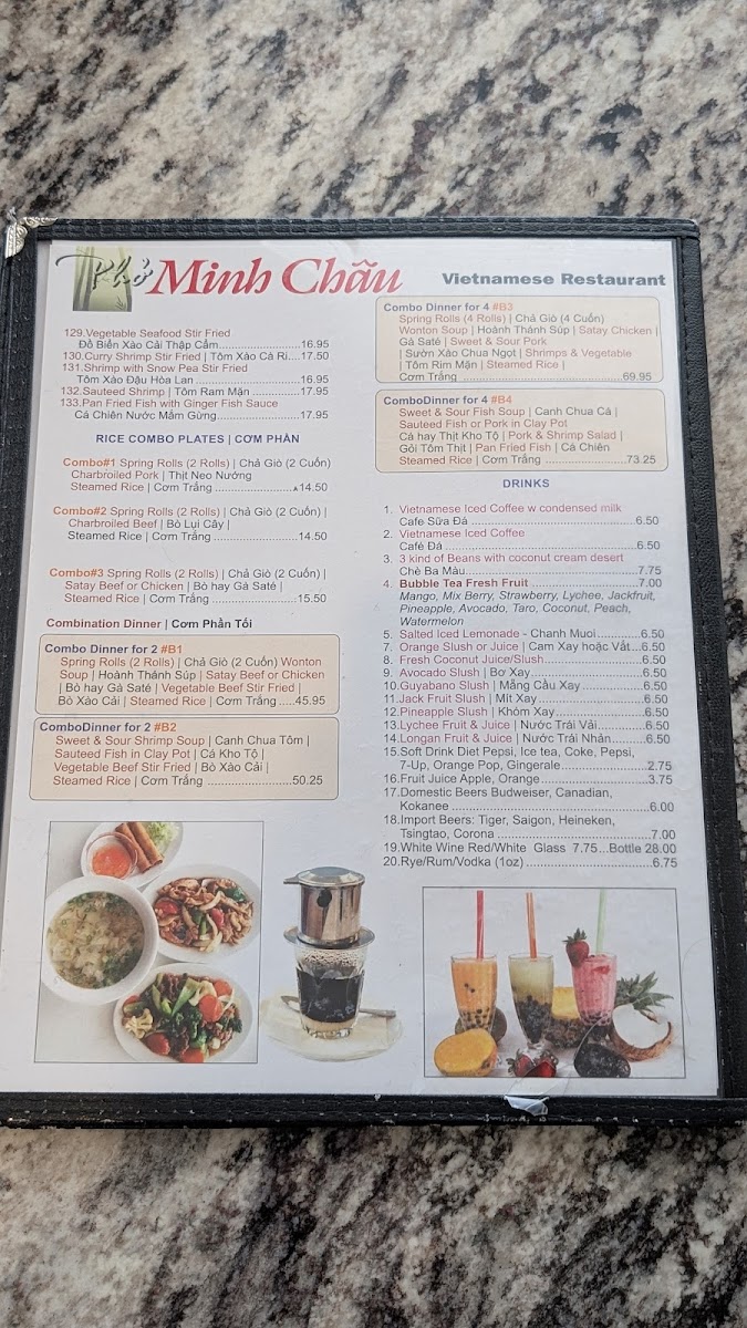 Minh Chau Restaurant Photo Menu 4