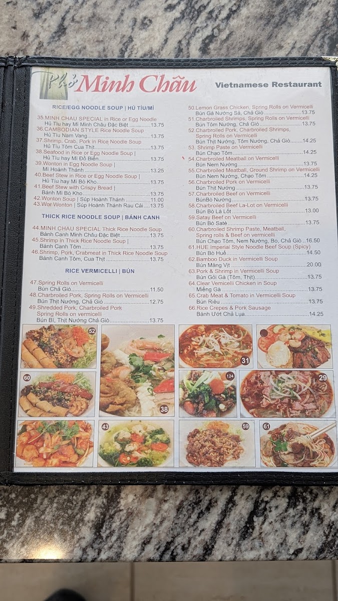 Minh Chau Restaurant Photo Menu 6