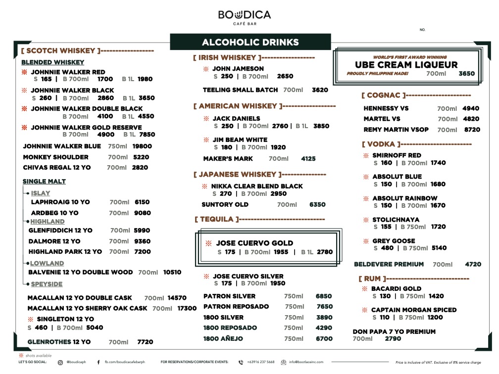 Boudica Café Bar - CityGolf Plaza Photo Menu 2