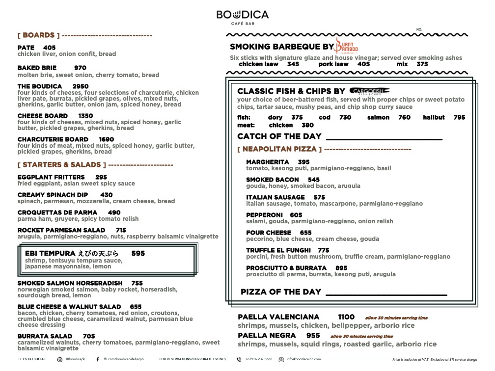Boudica Café Bar - CityGolf Plaza Photo Menu 3