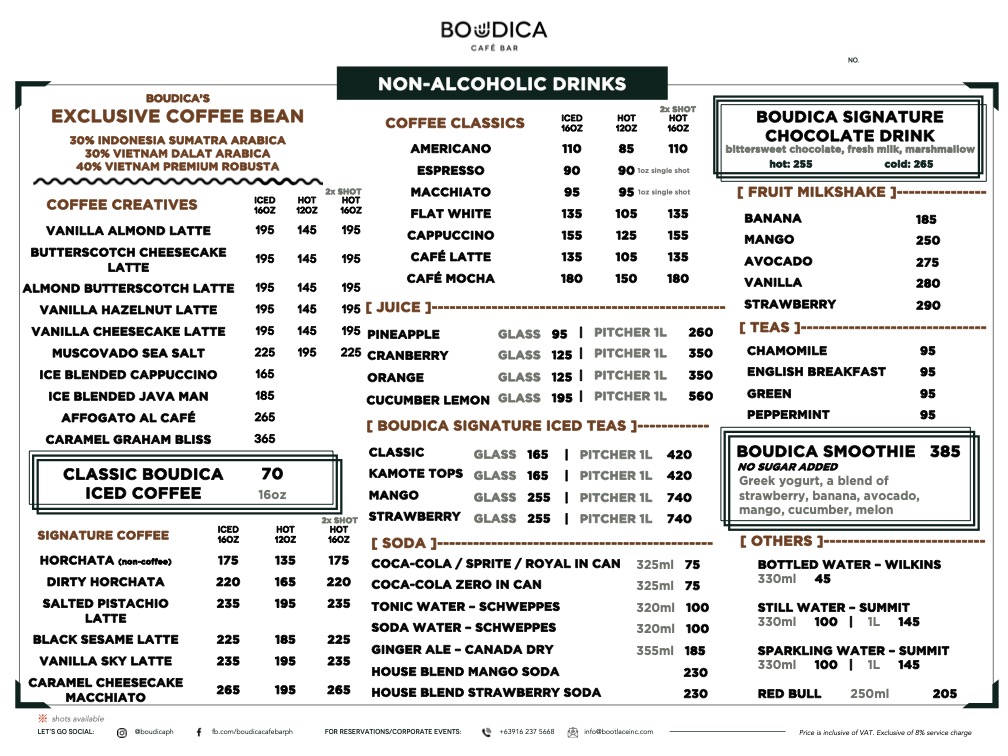Boudica Café Bar - CityGolf Plaza Photo Menu 4