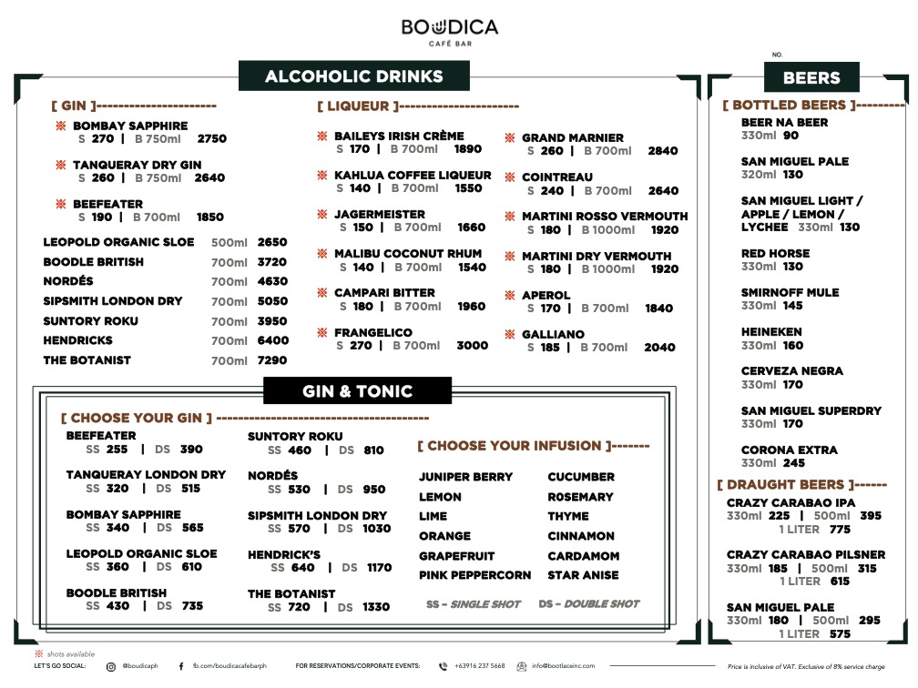 Boudica Café Bar - CityGolf Plaza Photo Menu 5