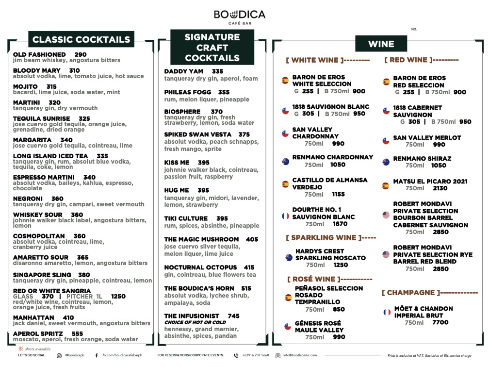Boudica Café Bar - CityGolf Plaza Photo Menu 6