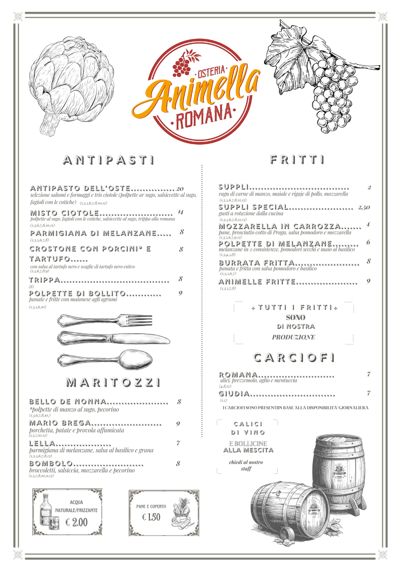 Animella | Osteria Romana Photo Menu 4