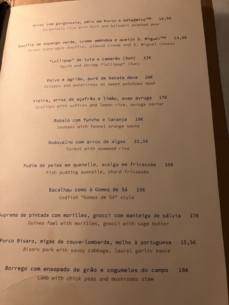 Restaurante Casario Photo Menu 2