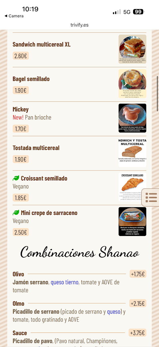 Shanao cafe Photo Menu 1