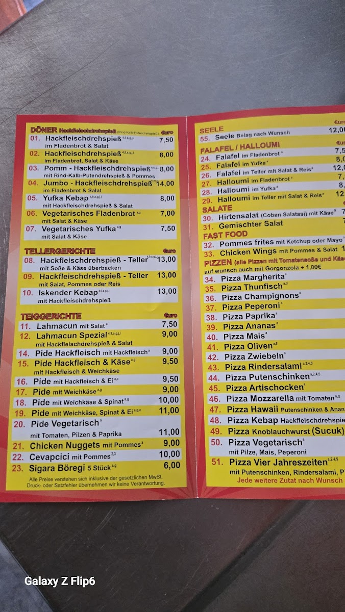 Kebaphaus/Trattoria Photo Menu 1