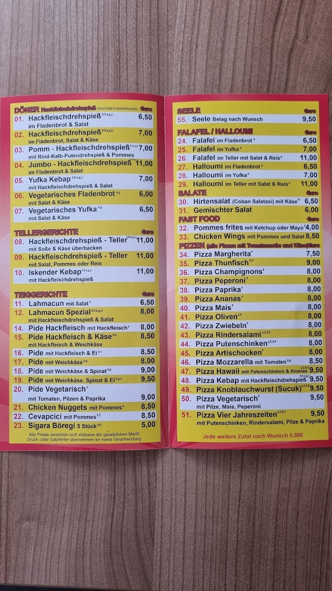 Kebaphaus/Trattoria Photo Menu 2