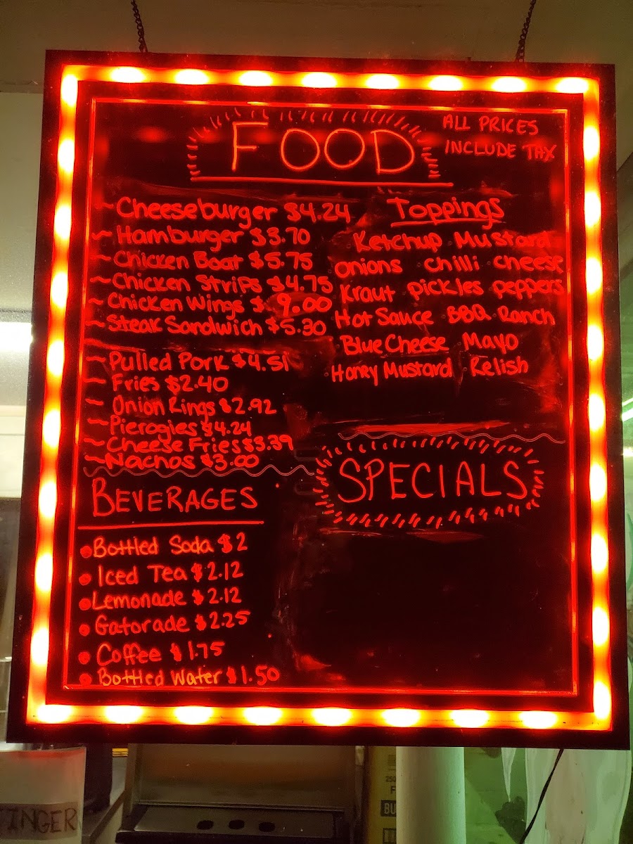 Maryann's Dairy Bar Photo Menu 1