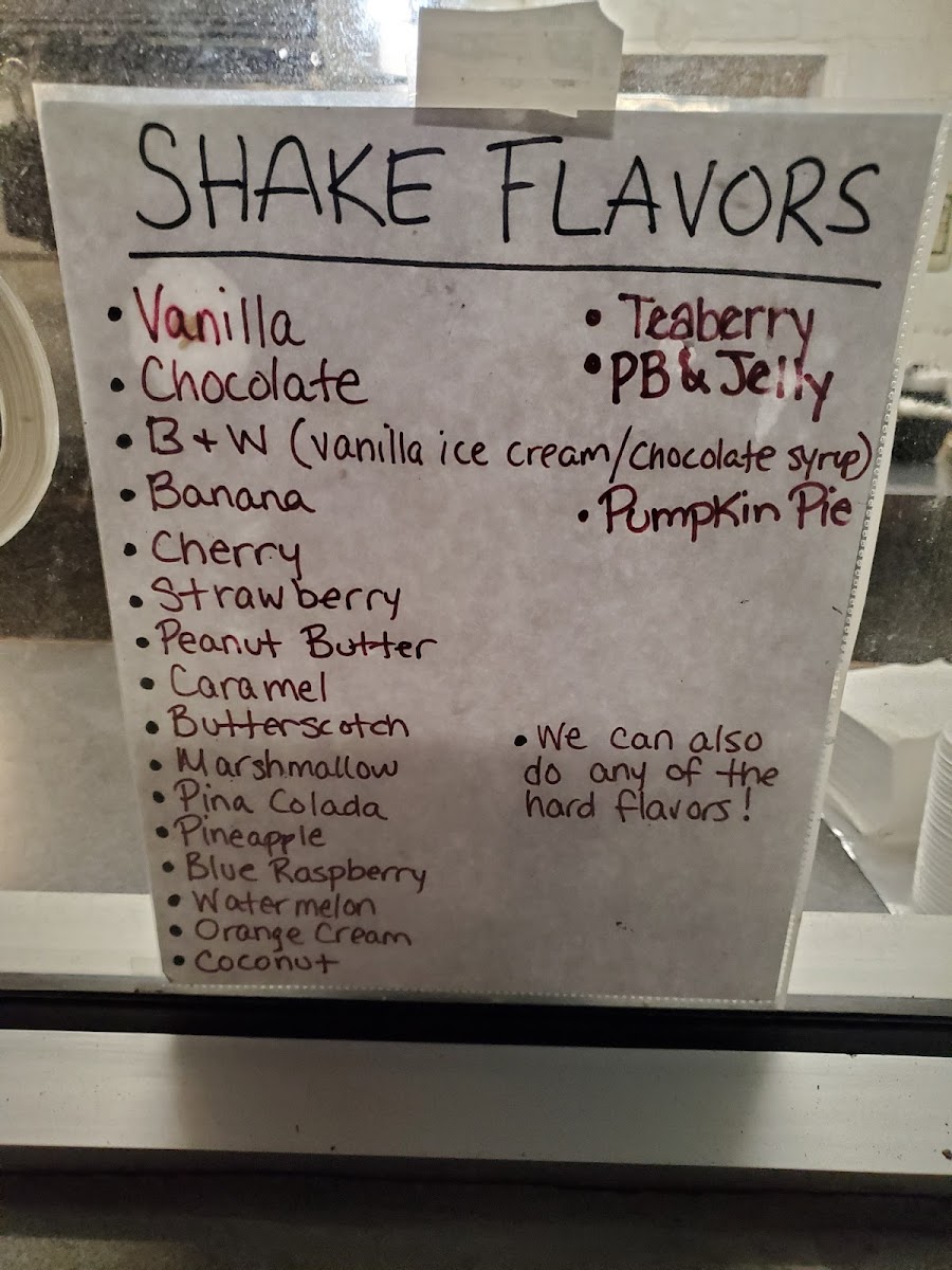 Maryann's Dairy Bar Photo Menu 2