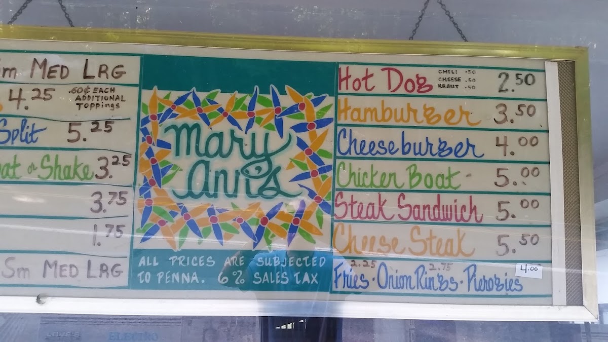 Maryann's Dairy Bar Photo Menu 8