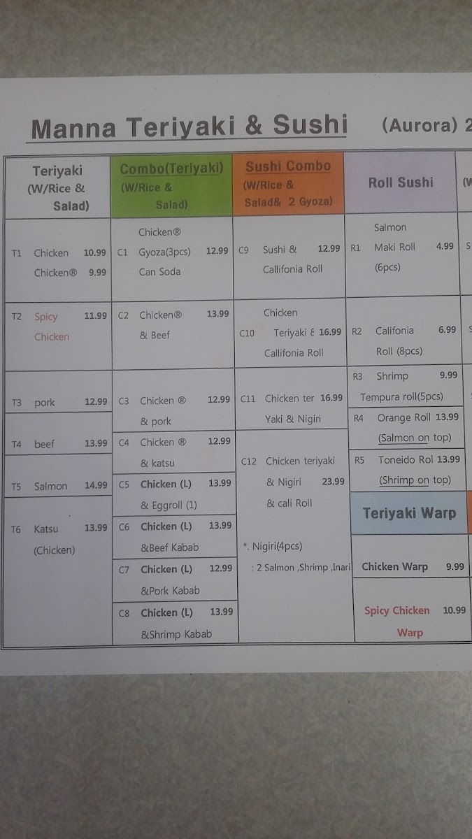 Manna Deli Teriyaki Photo Menu 8