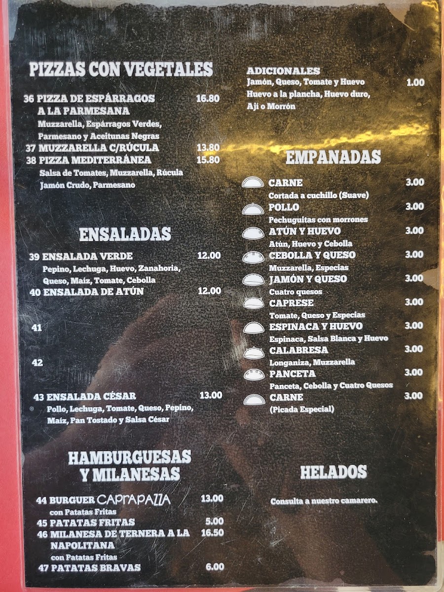 Cafe Bar Capra Pazza Photo Menu 2