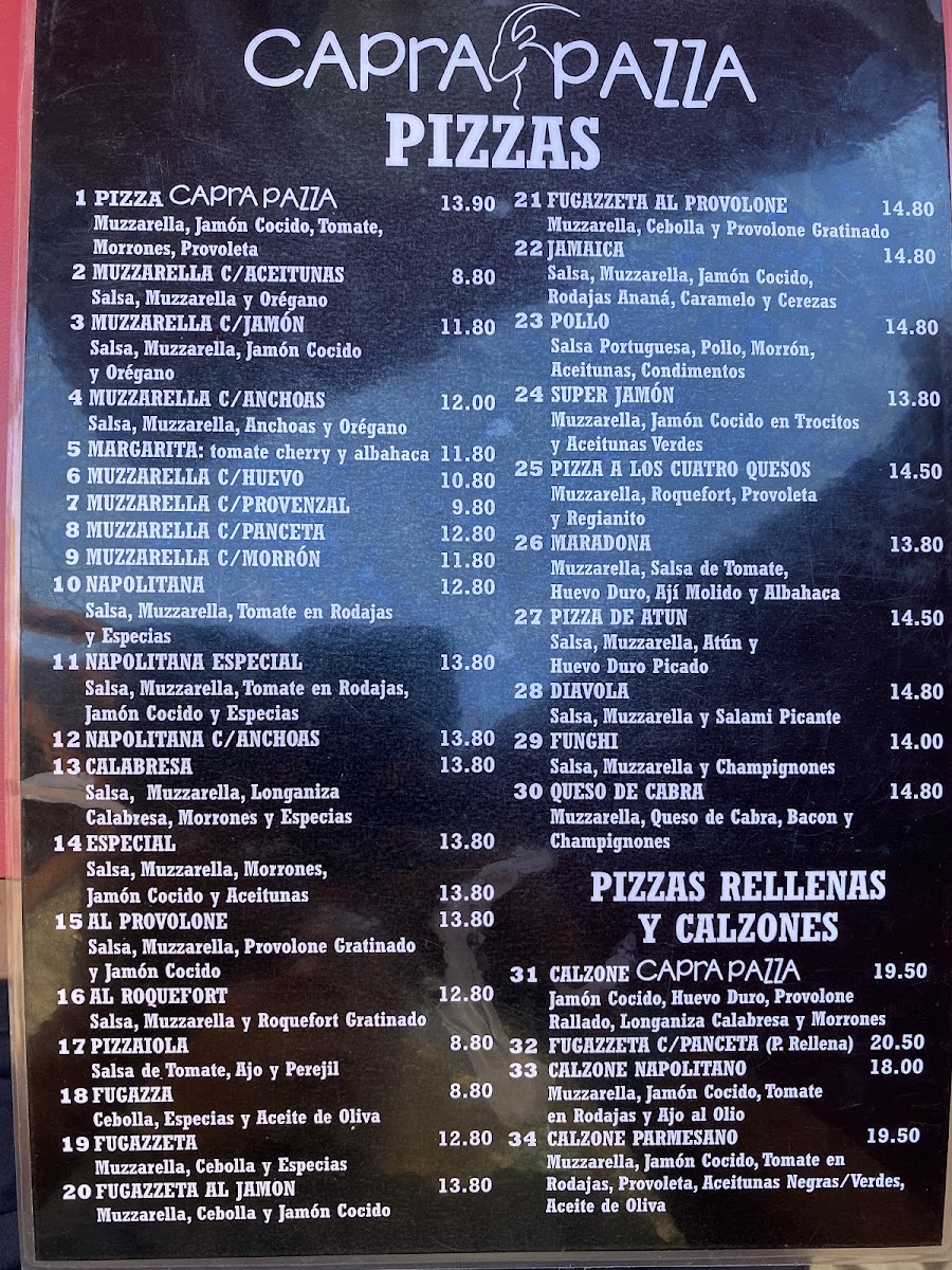 Cafe Bar Capra Pazza Photo Menu 4