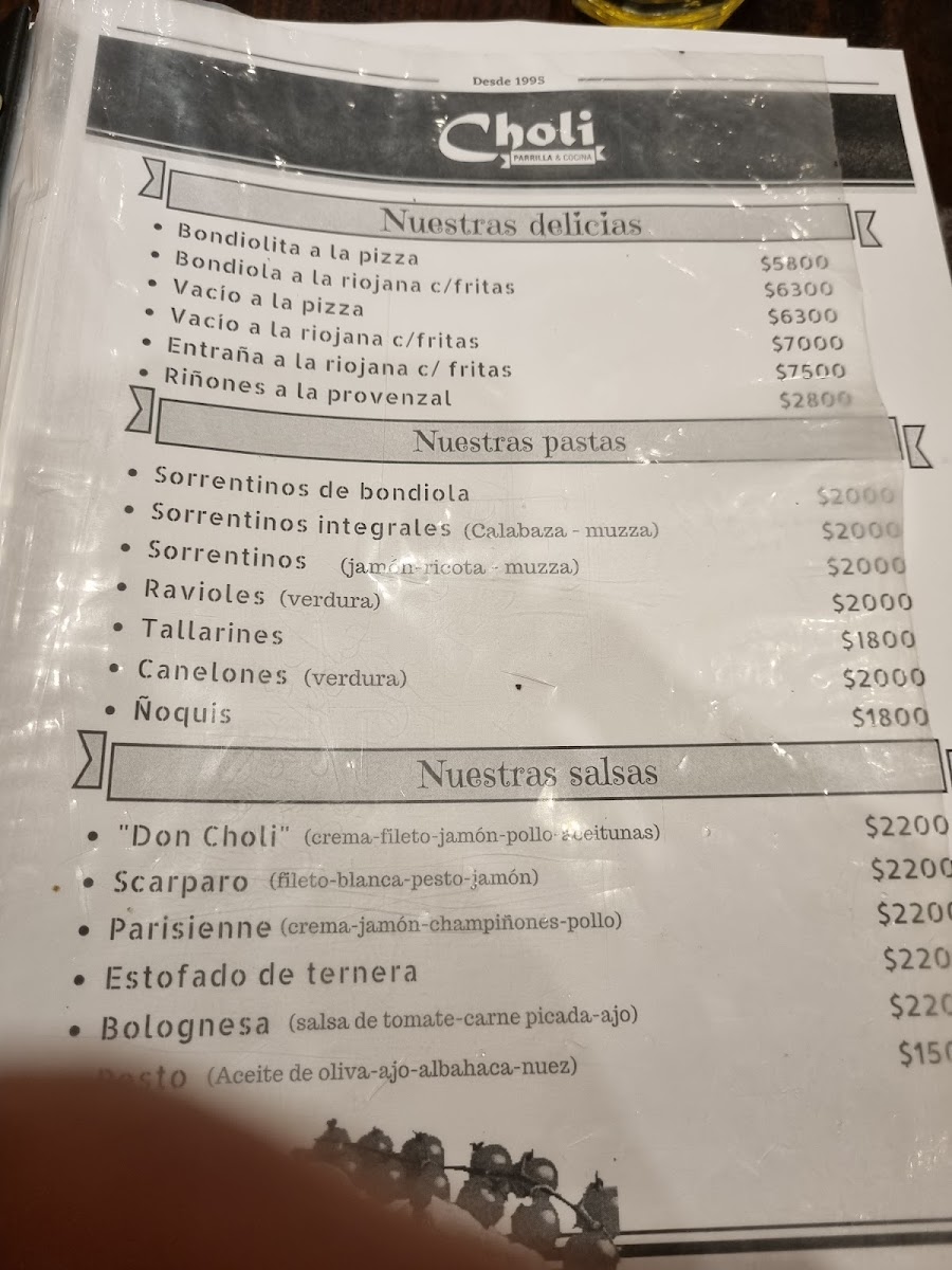 Parrilla Choli Photo Menu 3