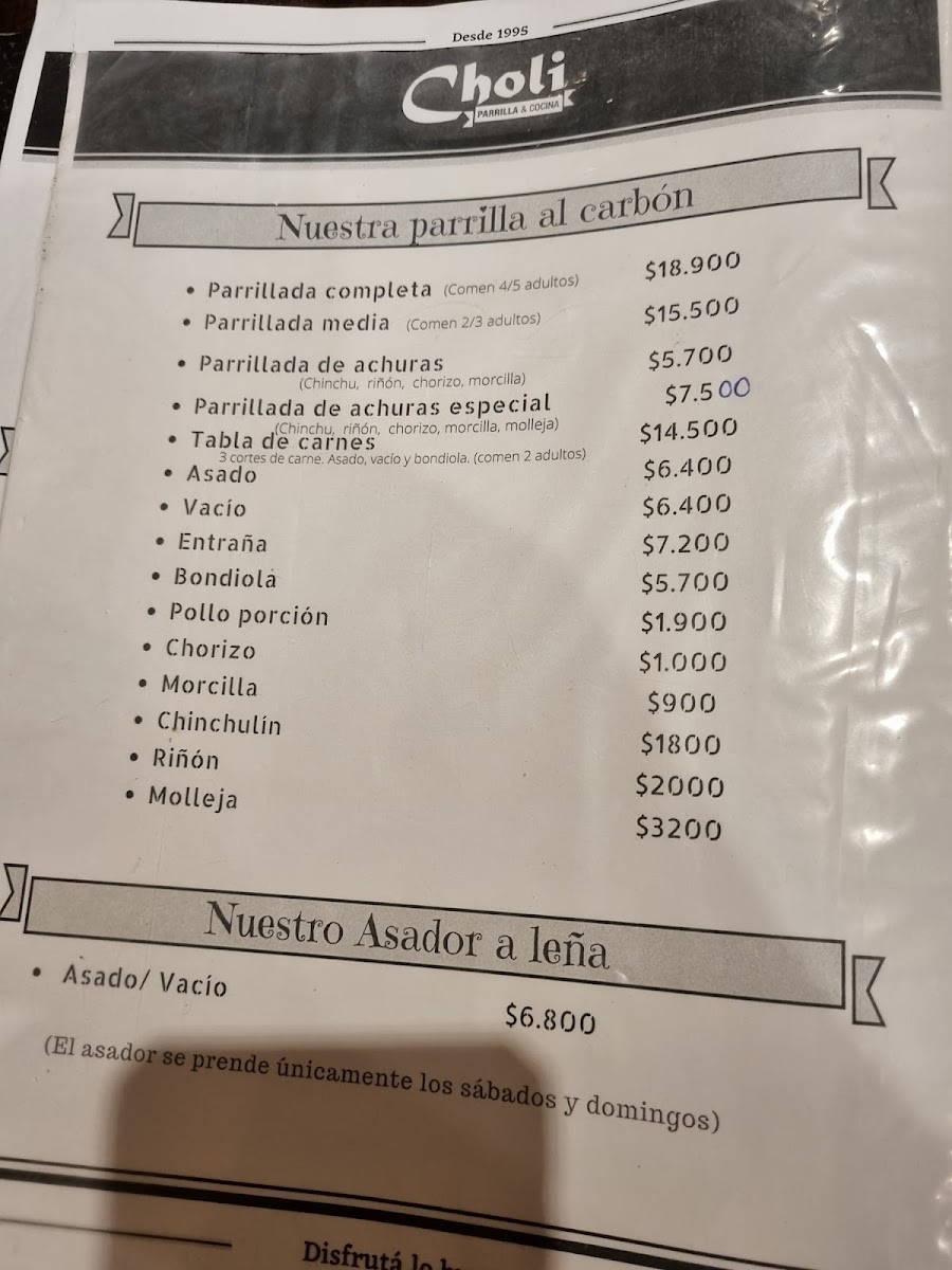 Parrilla Choli Photo Menu 6