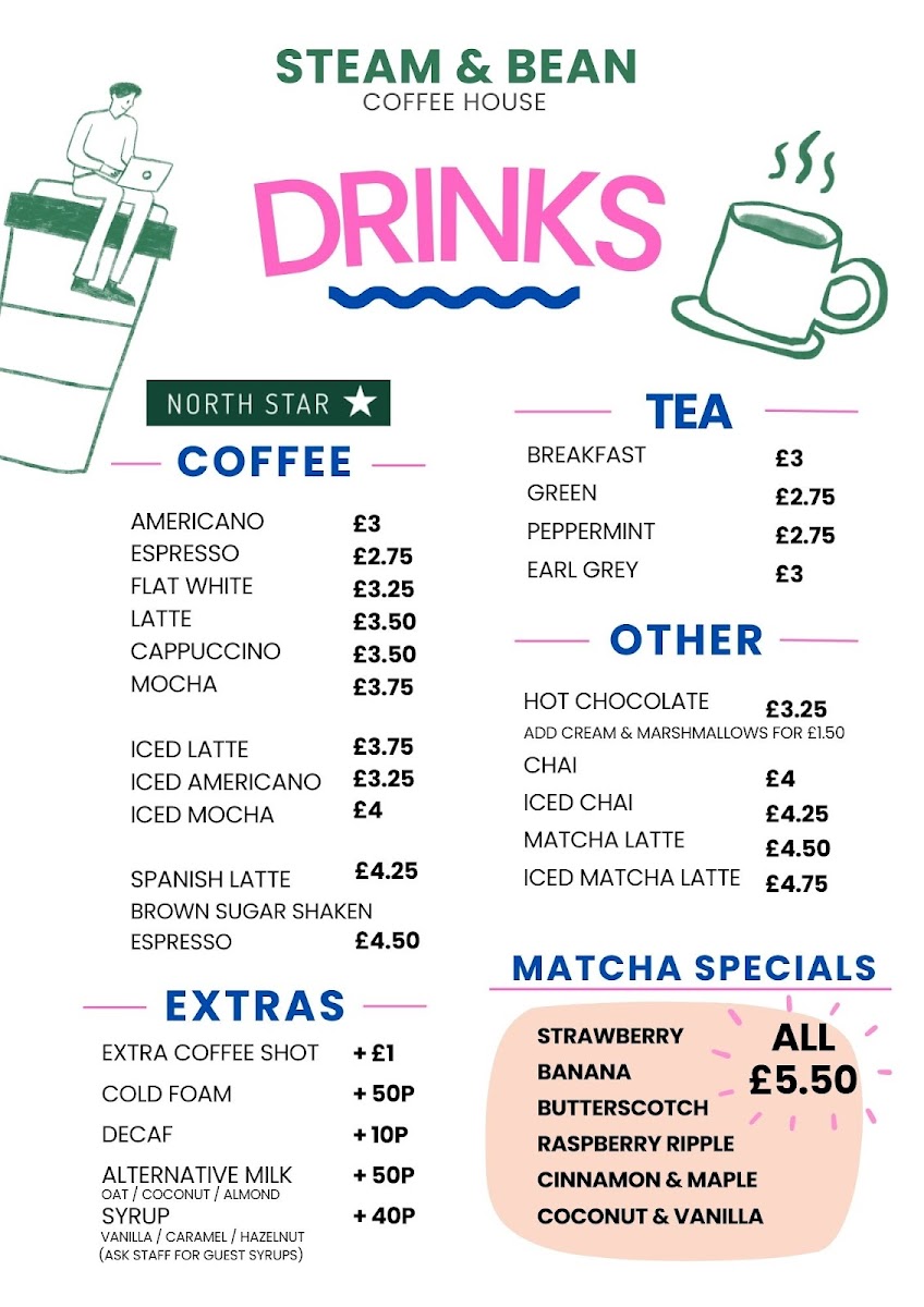 Steam & Bean Coffee House Photo Menu 2