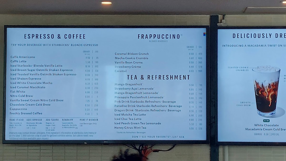 Starbucks at Cabana Bay Beach Resort Photo Menu 1