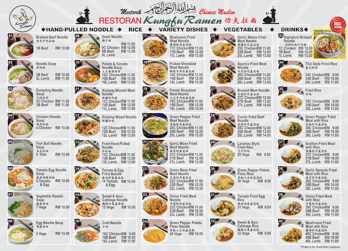 Kung Fu Ramen Taman Sri Gombak Photo Menu 2