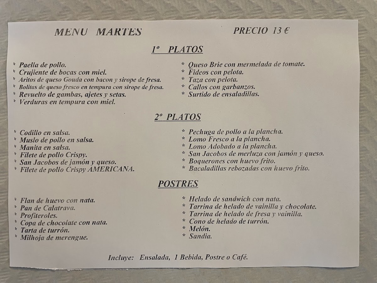 Bar Los Carlotas Photo Menu 4