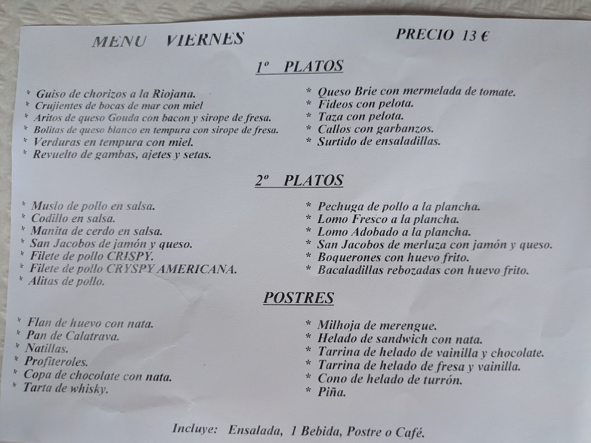 Bar Los Carlotas Photo Menu 5