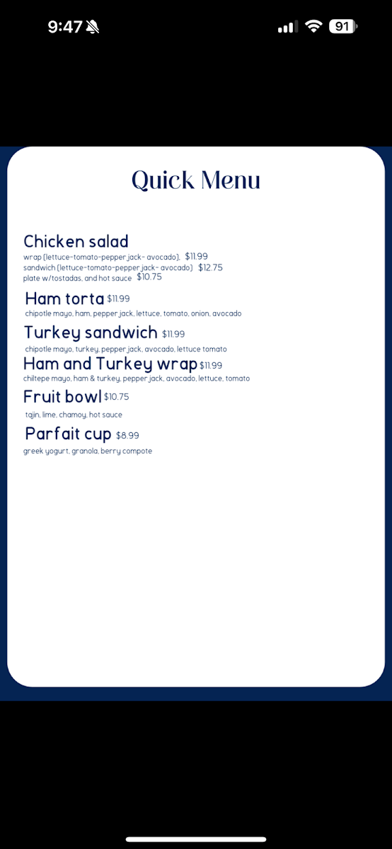 Malegria Latin cafe Photo Menu 2