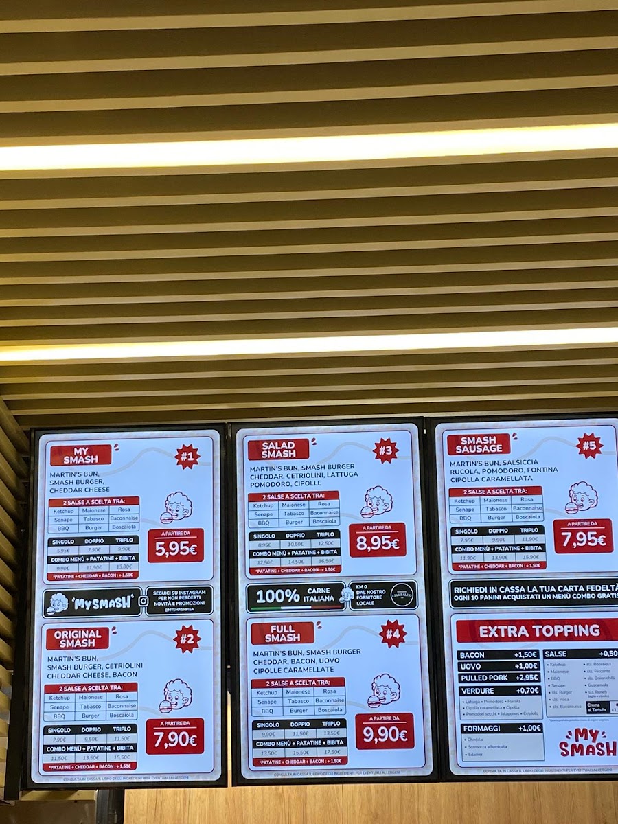 My Smash - burger Pisa Photo Menu 2