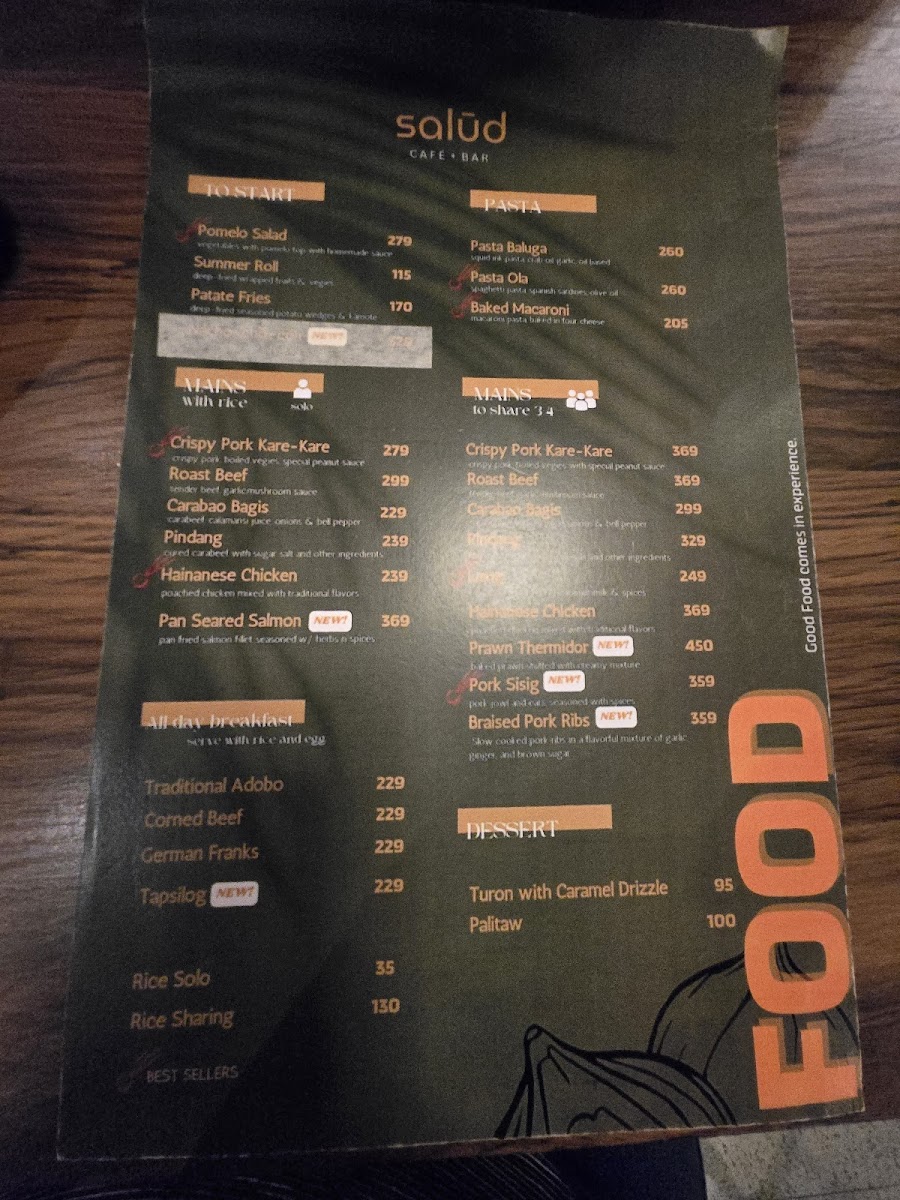 Salud Cafe + Bar Photo Menu 1