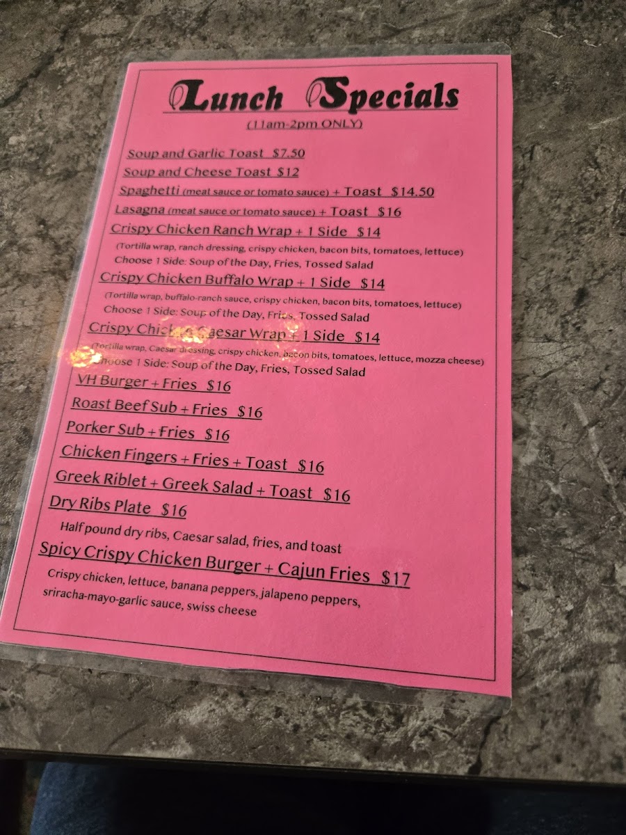 Venice House Pizza / Murphy's Pub Photo Menu 1