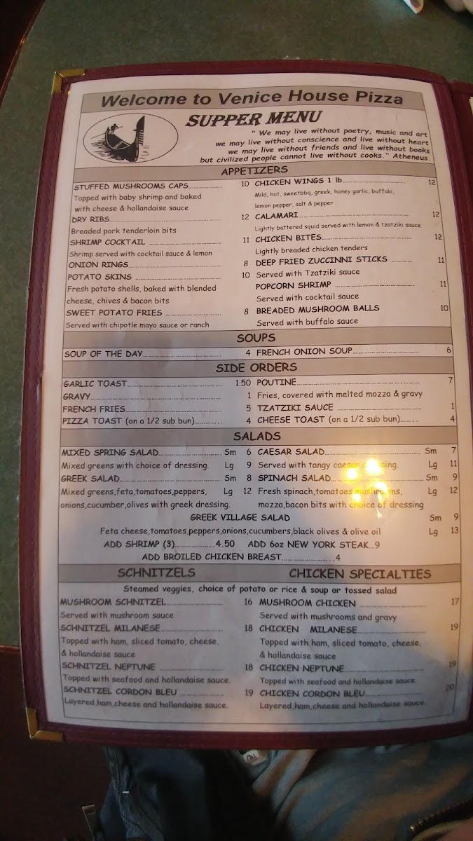 Venice House Pizza / Murphy's Pub Photo Menu 6