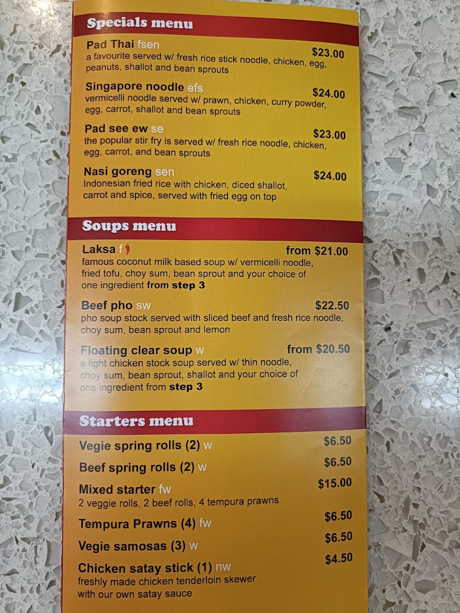 Wok Crazy Noodle Bar Photo Menu 1