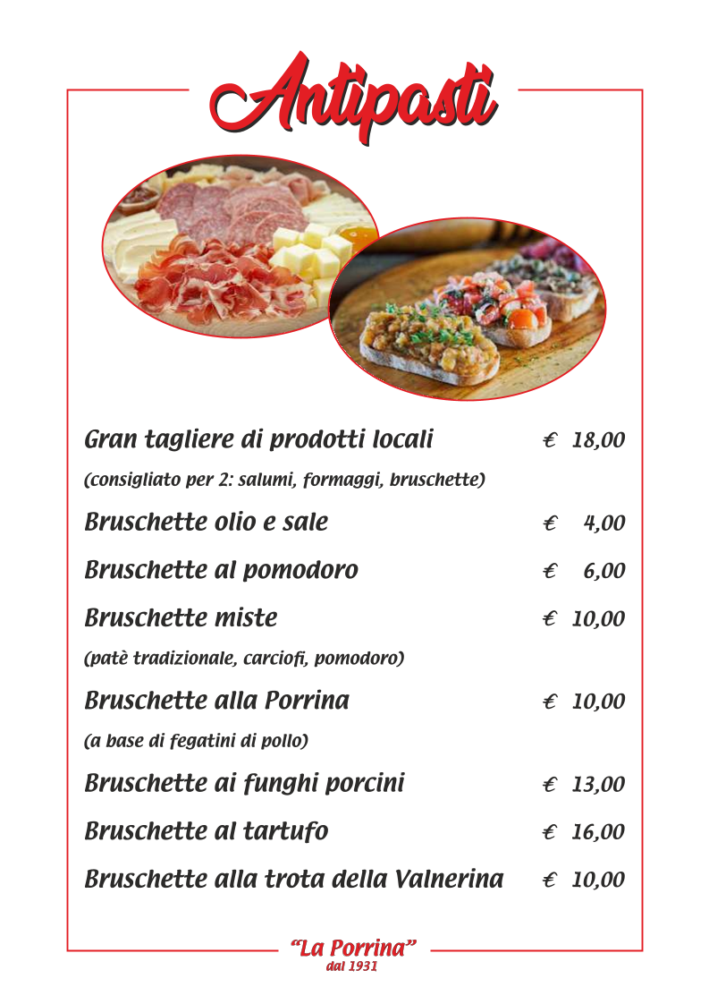 Ristorante La Porrina Photo Menu 4